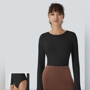 HALARA Black Long Sleeve Bodysuit